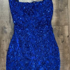 Windsor Blue Sequin Mini Dress